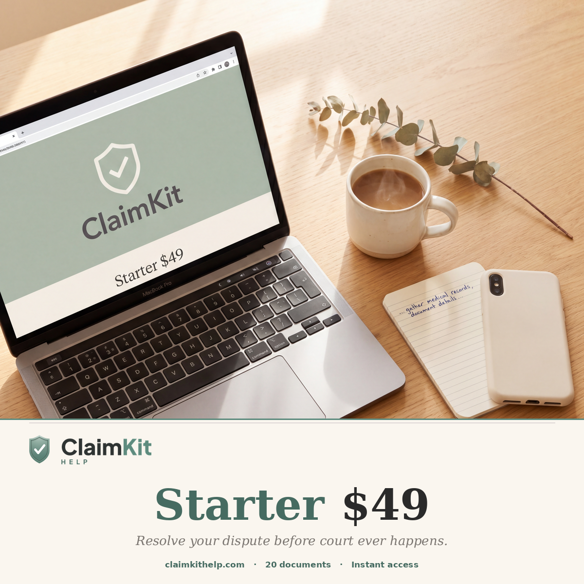 Starter Pack: California Small Claims Pre-Court Resolution Kit
