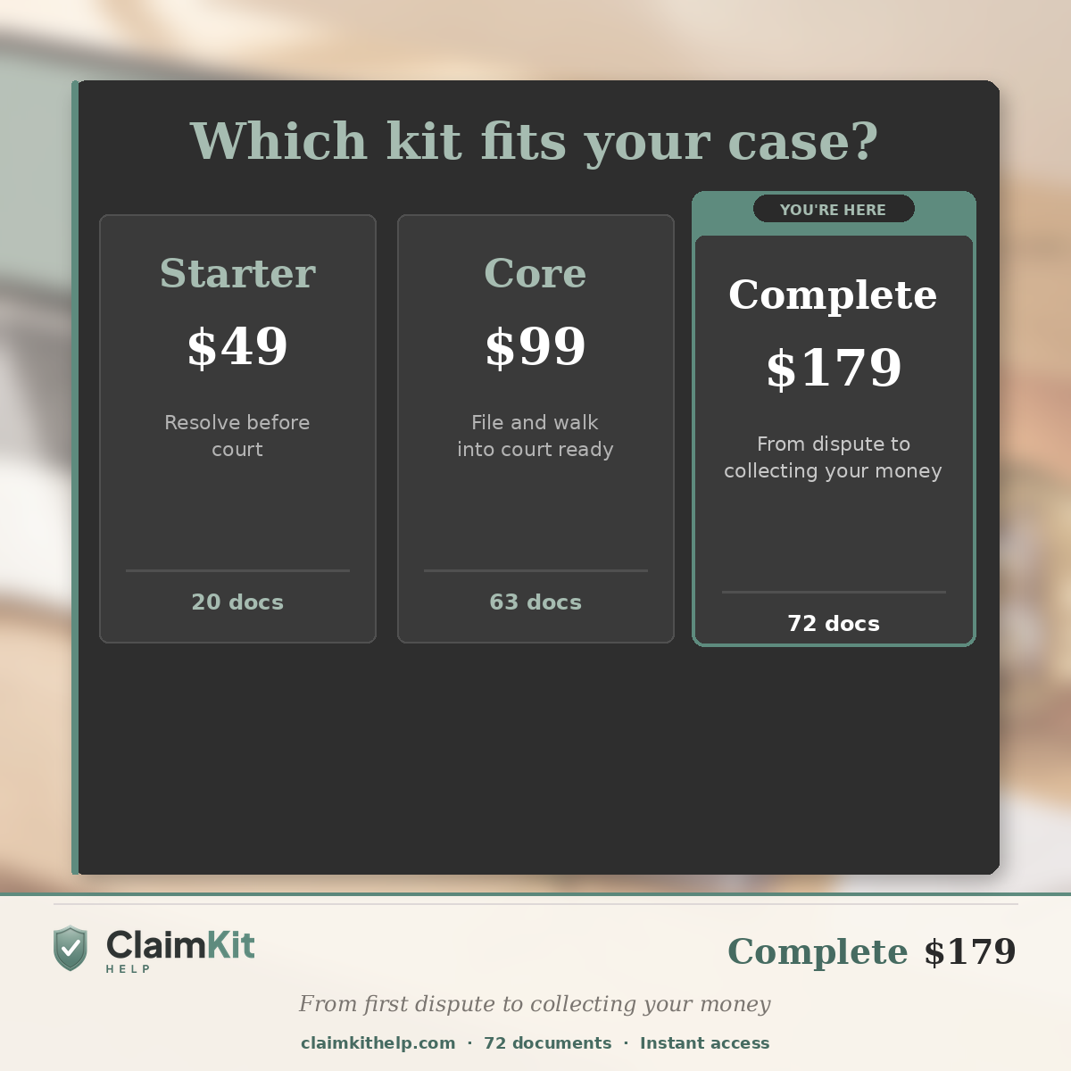 Complete Pack: California Small Claims Filing, Court and Collection Toolkit