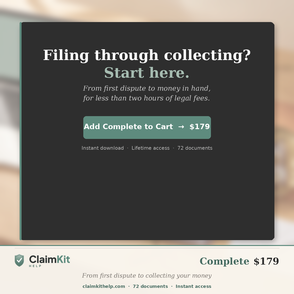 Complete Pack: California Small Claims Filing, Court and Collection Toolkit